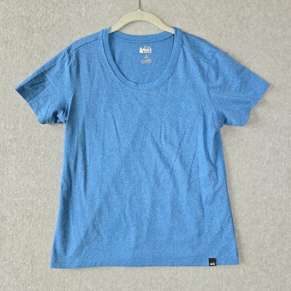 REI Co Op Womens Large Short Sleeve T-Shirt Stretch Performance Outdoor Camp - Picture 1 of 7